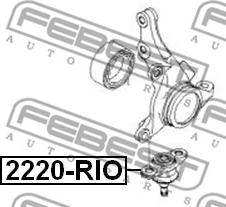 Febest 2220-RIO - Шарова опора, несучий / направляючий шарнір avtolavka.club