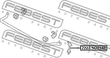 Febest 2223-SOR18R - Тяга / стійка, стабілізатор avtolavka.club