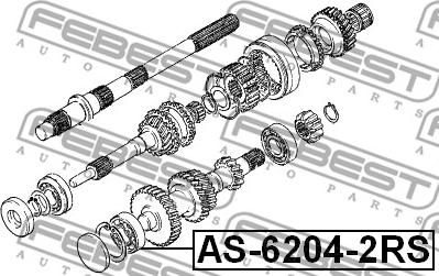 Febest AS-6204-2RS - Підшипник avtolavka.club