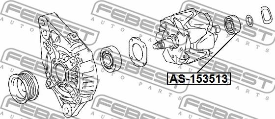 Febest AS-153513 - Підшипник avtolavka.club