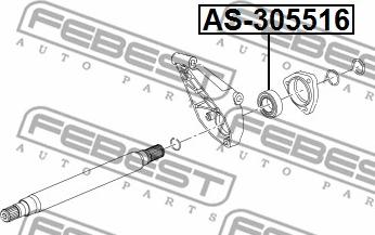 Febest AS-305516 - Підшипник, приводний вал avtolavka.club