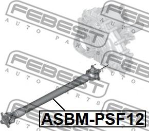 Febest ASBM-PSF12 - Карданний вал, головна передача avtolavka.club