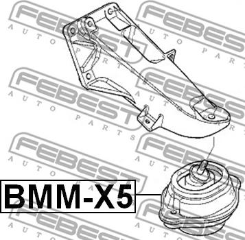 Febest BMM-X5 - Подушка, підвіска двигуна avtolavka.club