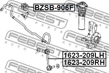 Febest BZSB-906F - Втулка, стабілізатор avtolavka.club