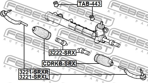 Febest CDRKB-SRX - Пильник, рульове управління avtolavka.club