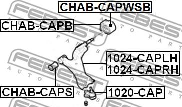 Febest CHAB-CAPB - Сайлентблок, важеля підвіски колеса avtolavka.club