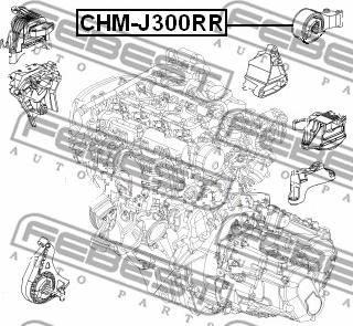 Febest CHM-J300RR - Подушка, підвіска двигуна avtolavka.club