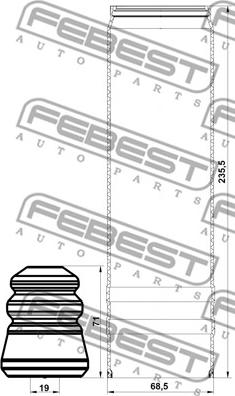 Febest CHSHB-J300R-KIT - Пилозахисний комплект, амортизатор avtolavka.club