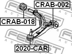 Febest CRAB-018 - Сайлентблок, важеля підвіски колеса avtolavka.club