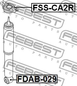 Febest FDAB-029 - Сайлентблок стійки, амортизатора avtolavka.club