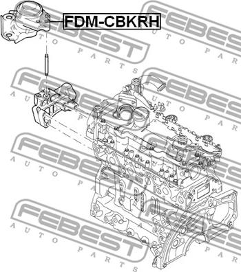 Febest FDM-CBKRH - Подушка, підвіска двигуна avtolavka.club