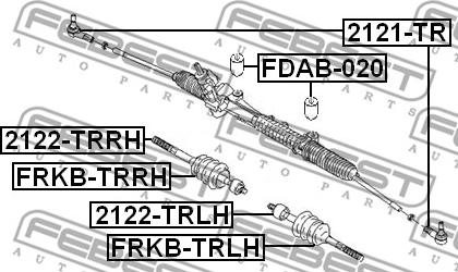 Febest FRKB-TRLH - Пильник, рульове управління avtolavka.club