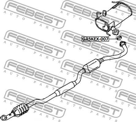 Febest GASKEX-007 - Кільце ущільнювача, труба вихлопного газу avtolavka.club