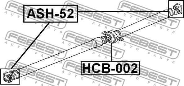 Febest HCB-002 - Підвіска, карданний вал avtolavka.club