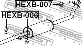 Febest HEXB-007 - Монтажний комплект, система випуску avtolavka.club