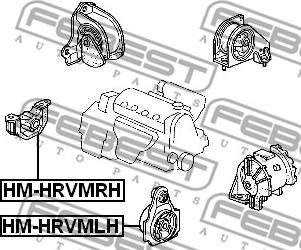 Febest HM-HRVMRH - Подушка, підвіска двигуна avtolavka.club