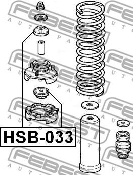 Febest HSB-033 - Втулка амортизатора, подушка avtolavka.club