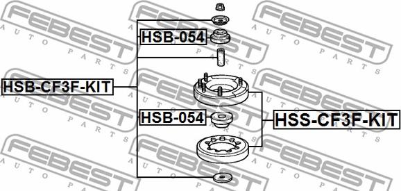 Febest HSB-CF3F-KIT - Втулка амортизатора, подушка avtolavka.club