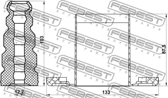 Febest HSHB-ESR-KIT - Пилозахисний комплект, амортизатор avtolavka.club