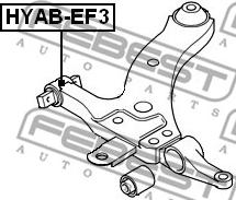 Febest HYAB-EF3 - Сайлентблок, важеля підвіски колеса avtolavka.club