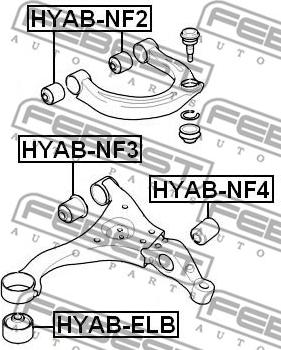 Febest HYAB-NF3 - Сайлентблок, важеля підвіски колеса avtolavka.club