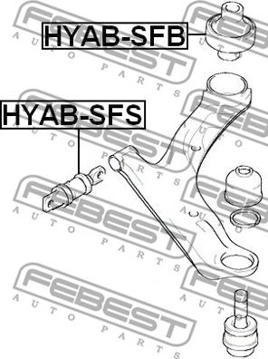 Febest HYAB-SFS - Сайлентблок, важеля підвіски колеса avtolavka.club