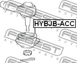 Febest HYBJB-ACC - Ремкомплект, наконечник поперечної рульової тяги avtolavka.club