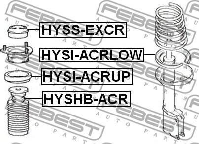 Febest HYSS-EXCR - Опора стійки амортизатора, подушка avtolavka.club