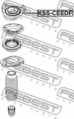 Febest KSS-CEEDF - Опора стійки амортизатора, подушка avtolavka.club