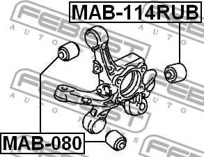 Febest MAB-114RUB - Сайлентблок, важеля підвіски колеса avtolavka.club