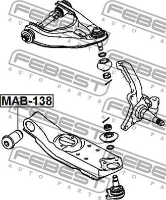 Febest MAB-138 - Сайлентблок, важеля підвіски колеса avtolavka.club