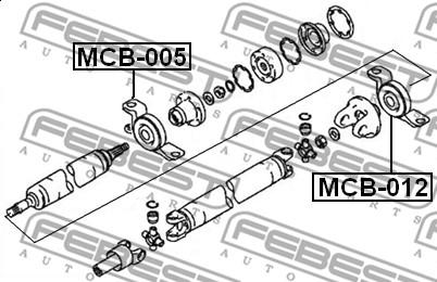 Febest MCB-005 - Підвіска, карданний вал avtolavka.club