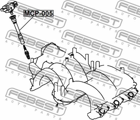 Febest MCP-005 - Вилка, котушка запалювання avtolavka.club