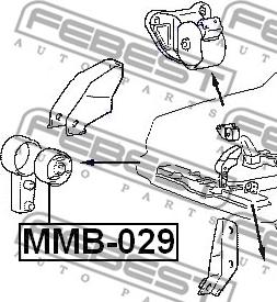 Febest MMB-029 - Подушка, підвіска двигуна avtolavka.club