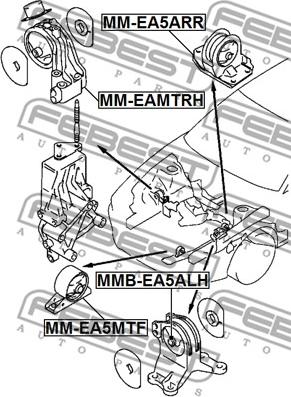 Febest MM-EA5ARR - Подушка, підвіска двигуна avtolavka.club