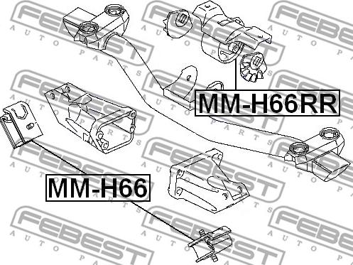 Febest MM-H66RR - Подушка, підвіска двигуна avtolavka.club