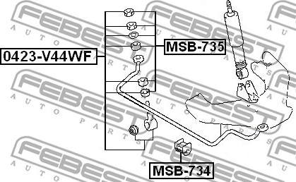 Febest MSB-735 - Монтажний комплект, стійка стабілізатора avtolavka.club