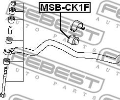 Febest MSB-CK1F - Втулка, стабілізатор avtolavka.club