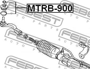 Febest MTRB-900 - Ремкомплект, наконечник поперечної рульової тяги avtolavka.club