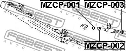 Febest MZCP-002 - Прокладка, корпус форсунки avtolavka.club