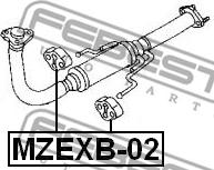 Febest MZEXB-02 - Кронштейн, система випуску ОГ avtolavka.club