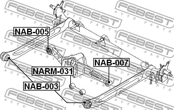 Febest NARM-031 - Важіль незалежної підвіски колеса avtolavka.club