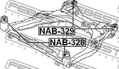 Febest NAB-329 - Втулка, балка мосту avtolavka.club