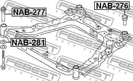 Febest NAB-276 - Втулка, балка мосту avtolavka.club