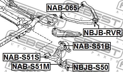 Febest NAB-S51B - Сайлентблок, важеля підвіски колеса avtolavka.club