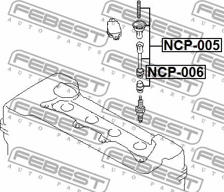 Febest NCP-006 - Вилка, котушка запалювання avtolavka.club