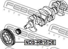 Febest NDS-HR16DE - Ремінний шків, колінчастий вал avtolavka.club