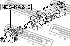 Febest NDS-KA24E - Ремінний шків, колінчастий вал avtolavka.club