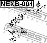 Febest NEXB-004 - Монтажний комплект, система випуску avtolavka.club