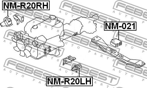 Febest NM-021 - Подушка, підвіска двигуна avtolavka.club